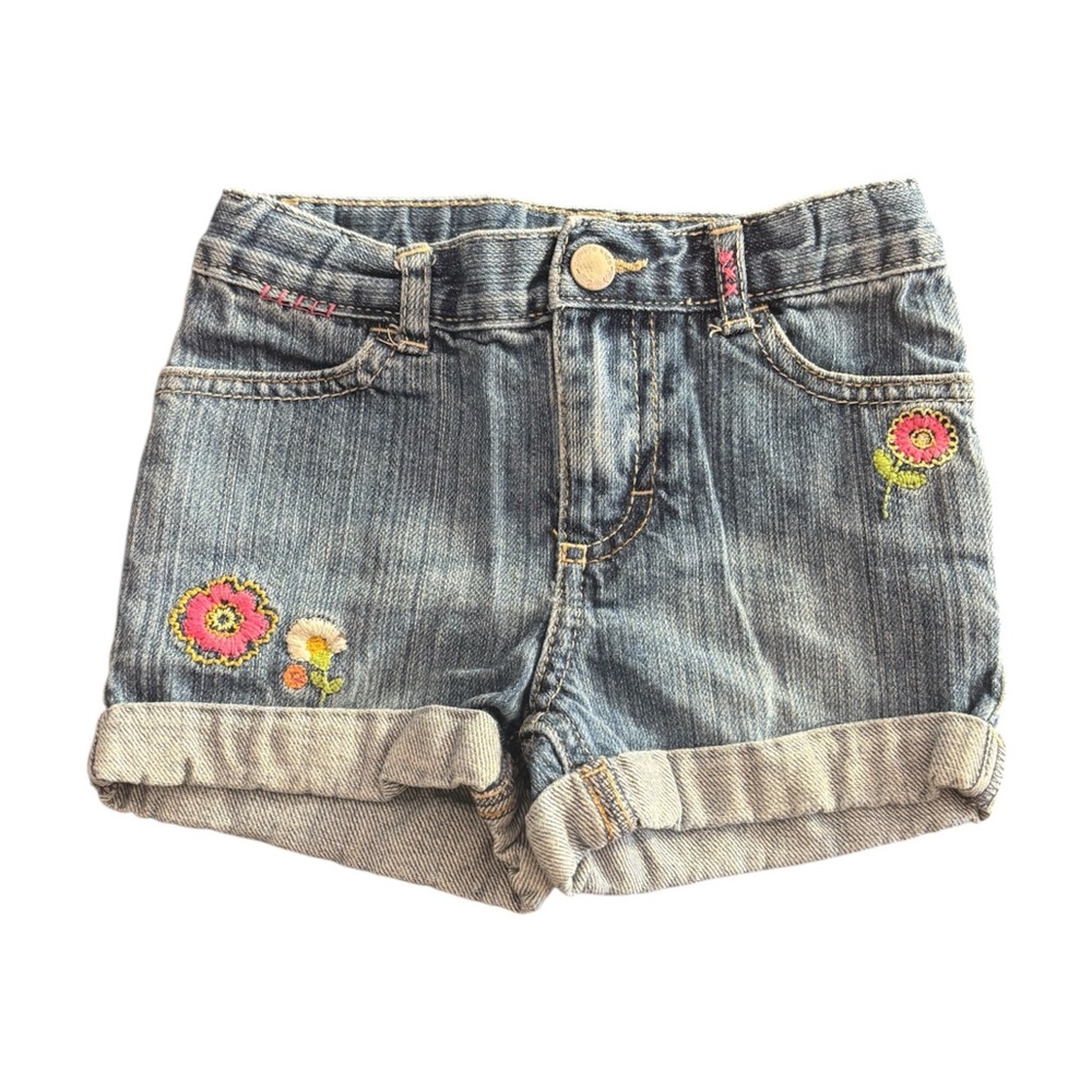 Genuine Kids Embroidered Denim Shorts for Kids | 3T